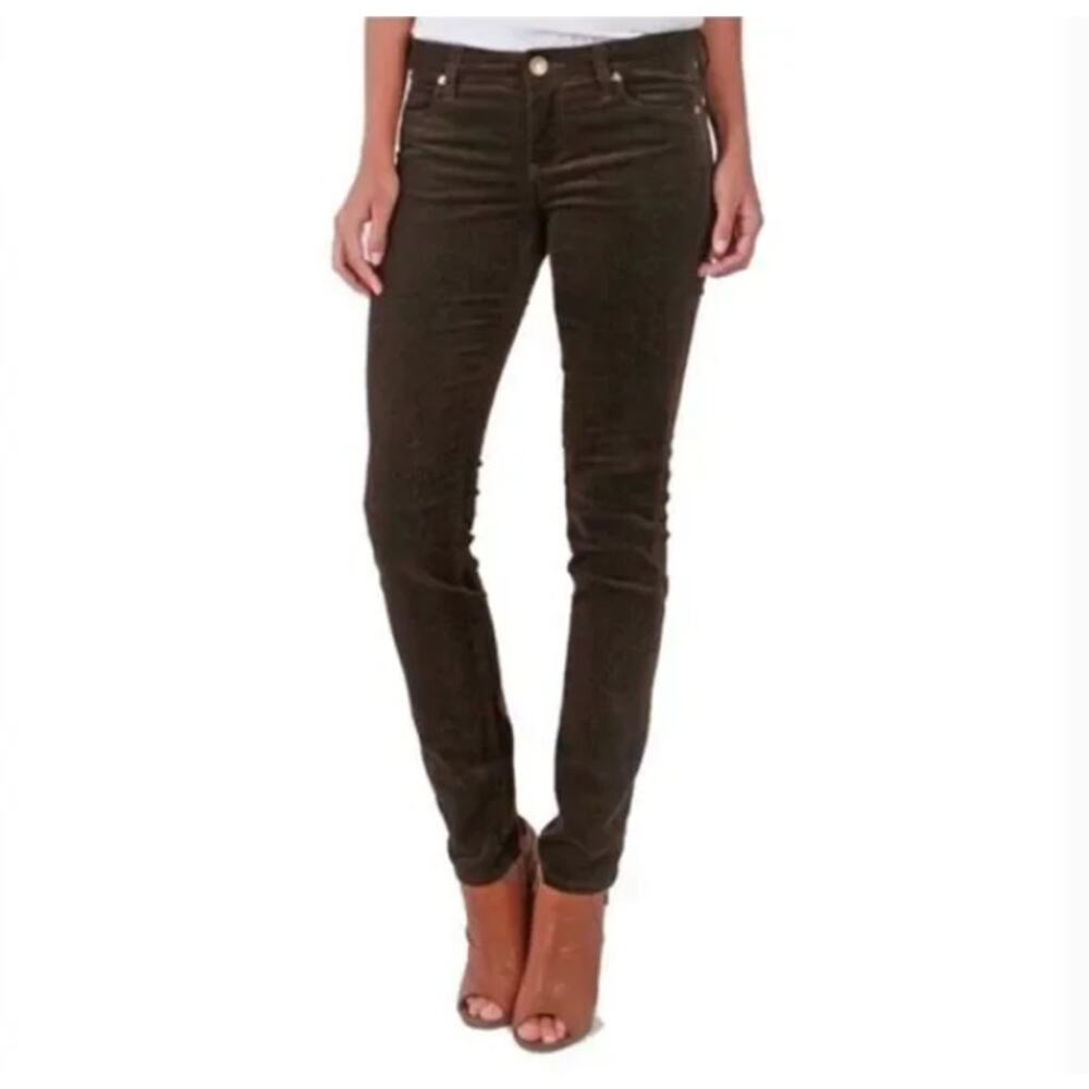 Kut from the Kloth Mia Skinny Toothpick Brown Corduroy Jeans Size 0